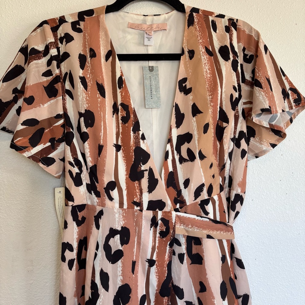 Anthropologie Hutch Blaise Leopard Wrap Dress NWT - Picture 5 of 9
